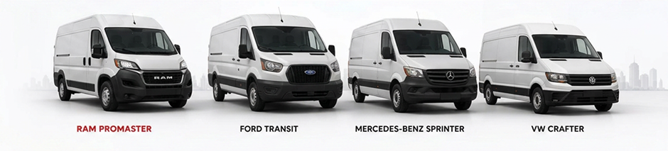 RAM ProMaster, Ford Transit, Mercedes-Benz Sprinter и VW Crafter