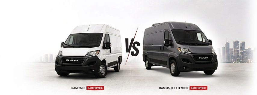 RAM 2500 категория B против RAM 3500 Extended категория C